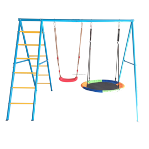 Outdoor and indoor swing set garden backyard swing set triangular swing set for kids and adults