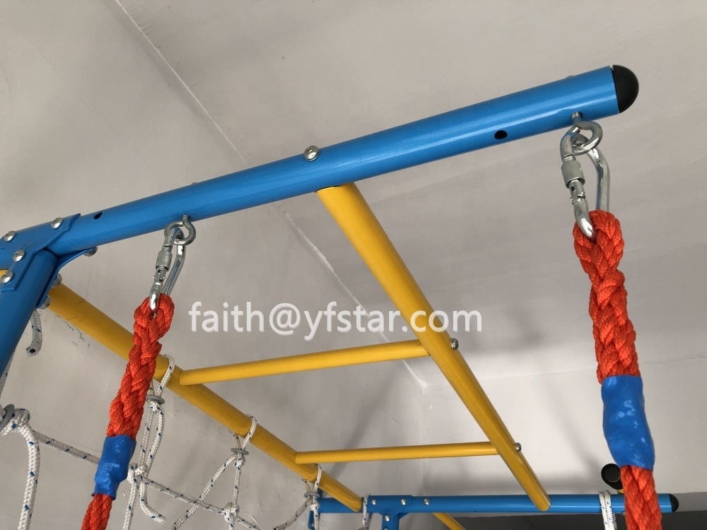 Manufacture Swedish Wall Ladder Home Gym Equipment For Kids Indoor Home Playground With Pull Up Bar and Swings