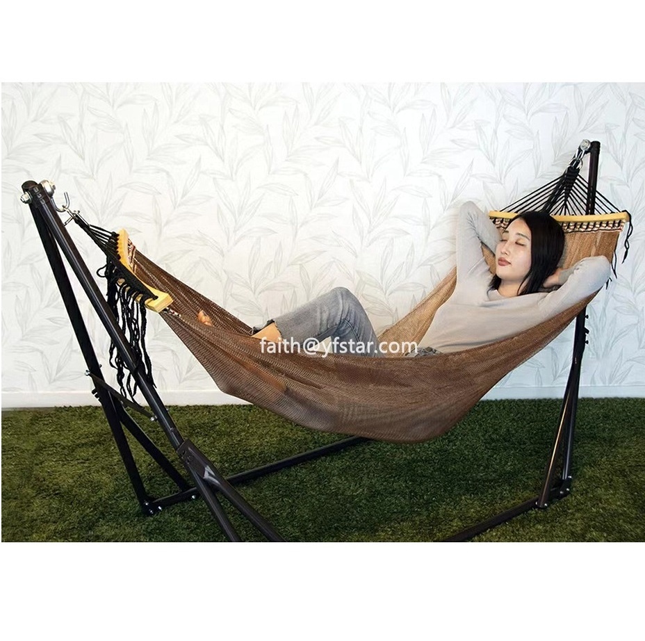 Top Sale Folding Hammock Stand For Indoor  Portable Camping Hammock With Storage Bag Free Standing Steel Hammock Stand