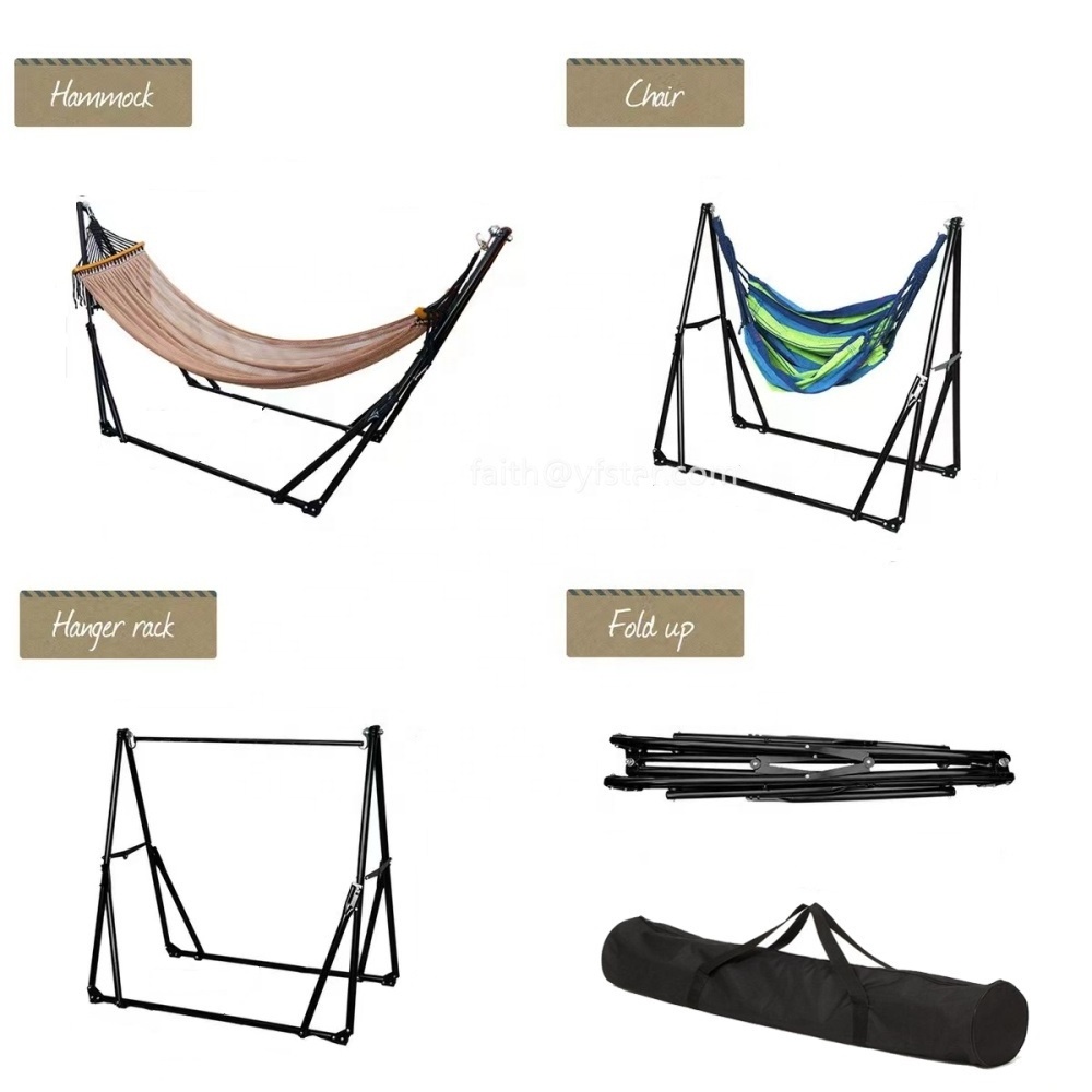 Top Sale 3 Way Camping Hammock Set Hammock Swing Chair With Cookers Rack Picnic Use Hammock Factory Price