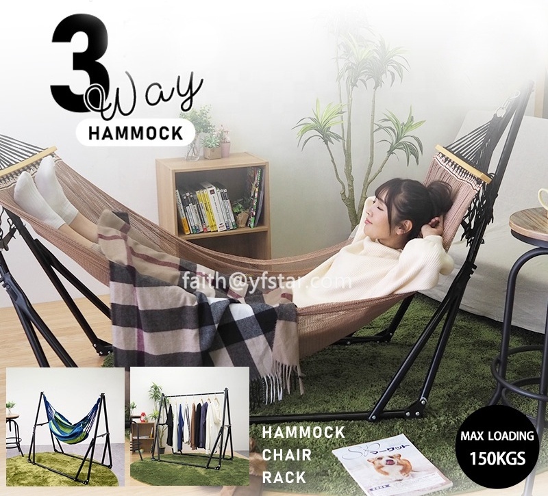 Top Sale 3 Way Camping Hammock Set Hammock Swing Chair With Cookers Rack Picnic Use Hammock Factory Price