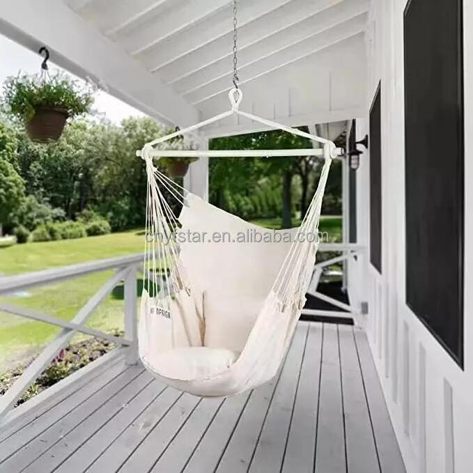 Hammock Chair with Stand Heavy-Duty Hanging Chair Indoor Outdoor Sturdy Swing Chair with Stand