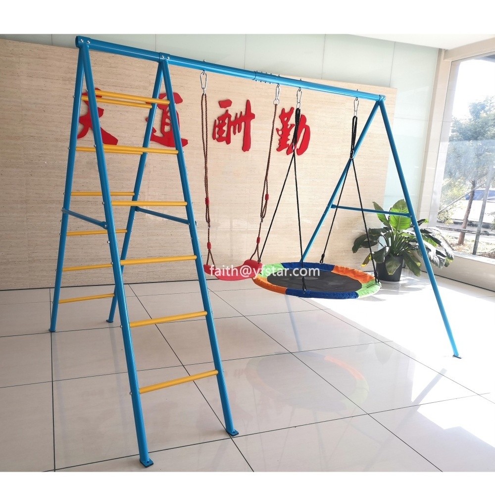 Best Quality Kids Outdoor Playground Swing Play Set Steel Structure Swing Set For Children In Backyard