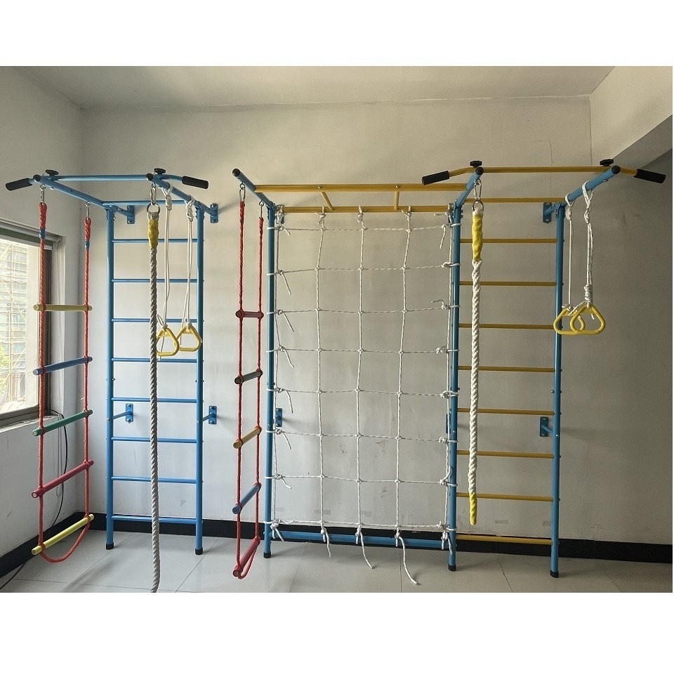 Kids Home Gym Swedish Wall Ladder Indoor adventure  Facility Jungle Gym Sports Kids Toys Kids Playground Pull Up Monkey Bars