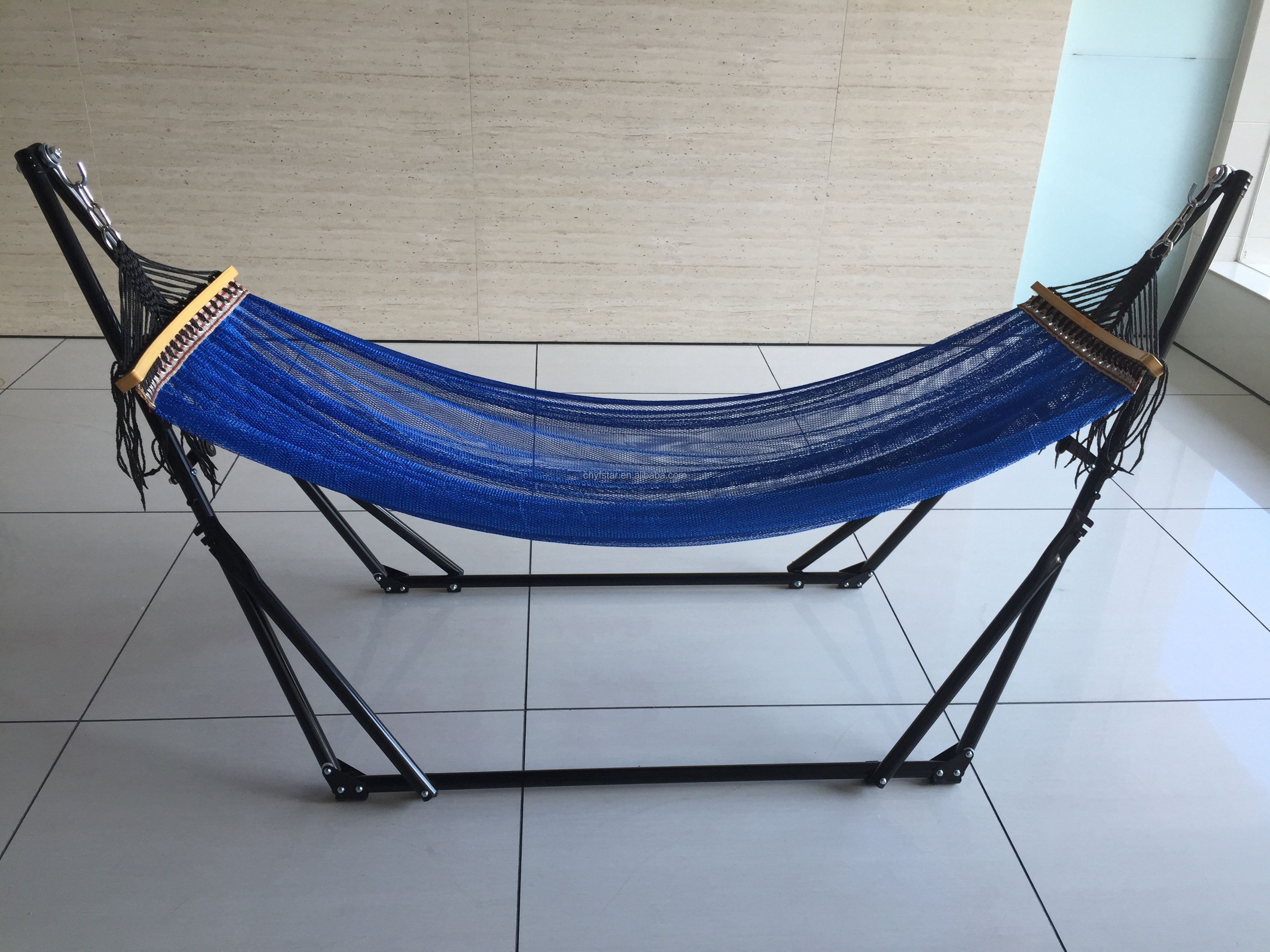 Outdoor Hammock Chair with Metal Stand Indoor Furniture Color Manufacturer Supply Foldable Hammock