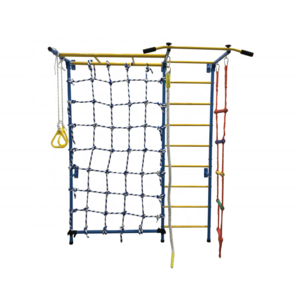 Indoor Climbing Frame for Children Wall Bars With Rope Rings Gym Monkey Bar XK-029