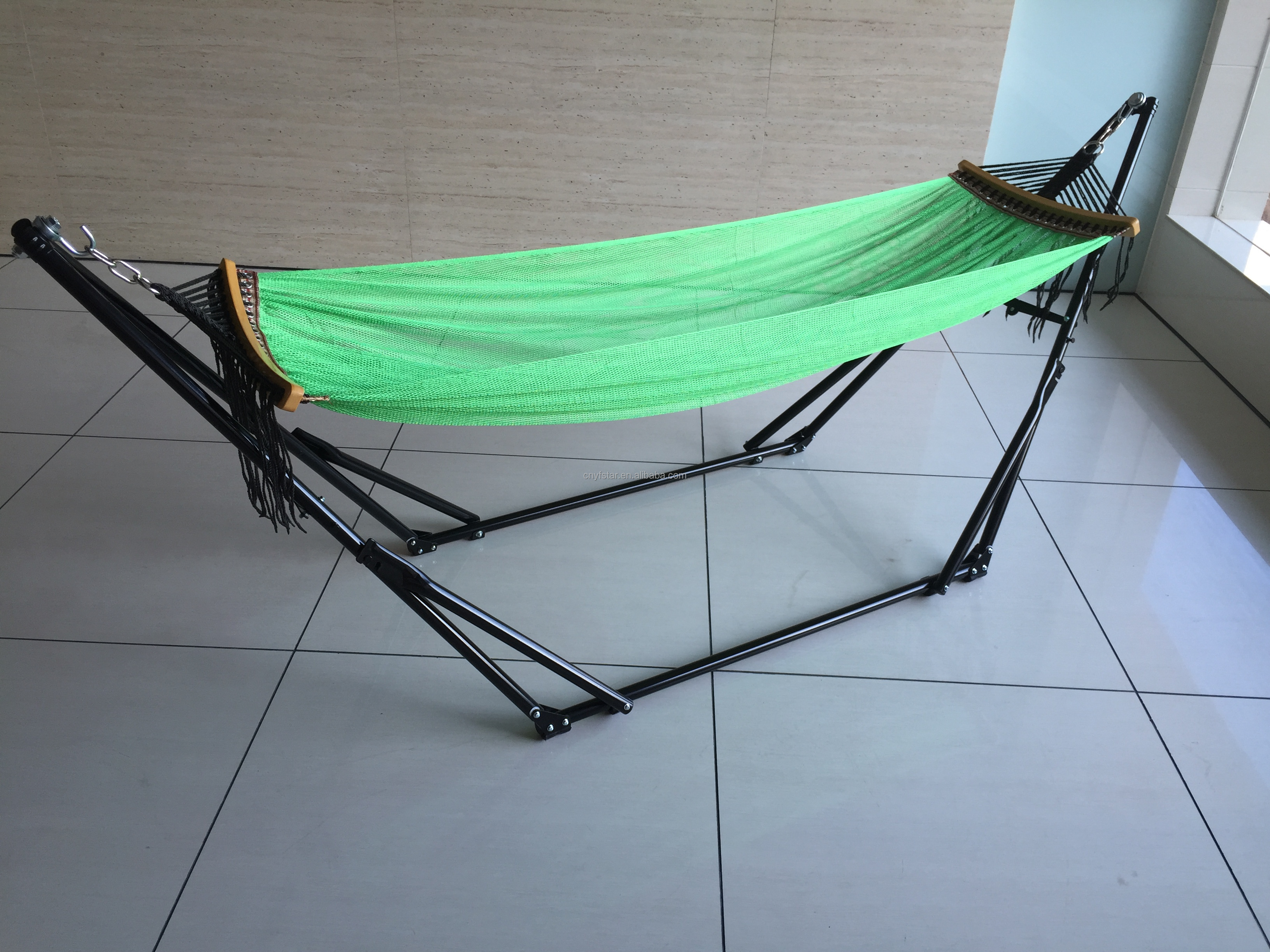 Outdoor Hammock Chair with Metal Stand Indoor Furniture Color Manufacturer Supply Foldable Hammock