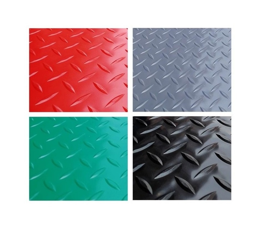 PVC Coin Pattern Garage Roll  Mats anti-slip mat floor