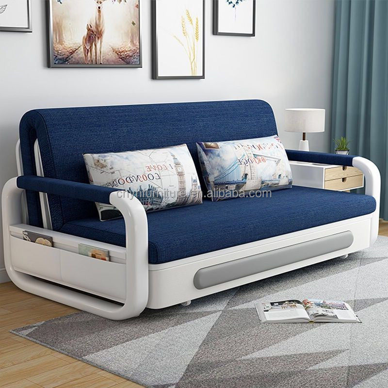 home use queen size convertible multifunctional electric twin sofa and bed furniture sofa bed with storage