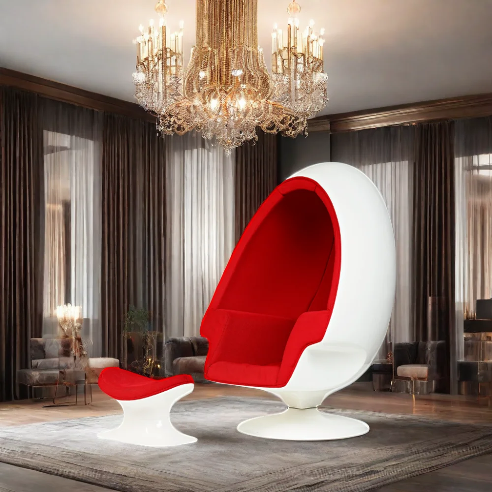 Foshan furniture manufacturer lounge pod bubble chair fiberglass upholstered round ball chair sex chair sofa