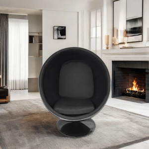 Modern furniture cheap standing swivel fiberglass adult size round shaped pod chair black red blue all kinds chairs