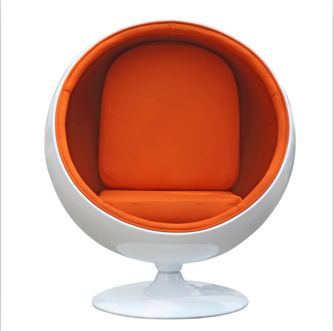 Modern luxury adult leisure fiberglass lounge living room home furniture swivel shaped round ball chair