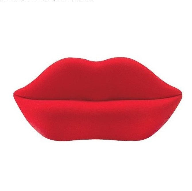 Modern Two Seater home furniture living room couch loveseat sofa hot red lip sexy flaming kiss shaped sofa