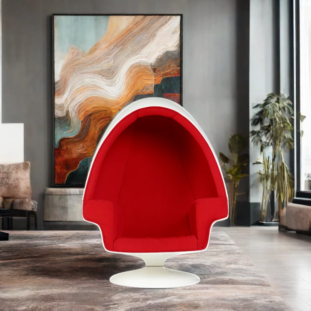 Foshan furniture manufacturer lounge pod bubble chair fiberglass upholstered round ball chair sex chair sofa