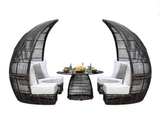 nordic restaurant outdoor hotel sun chairs and tables lounge garden rattan outdoor furniture nest balcony sofa