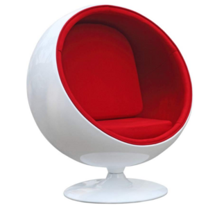 Best quality modern design fiberglass soft leather cushion rocking aviator dental game garden round ball chair