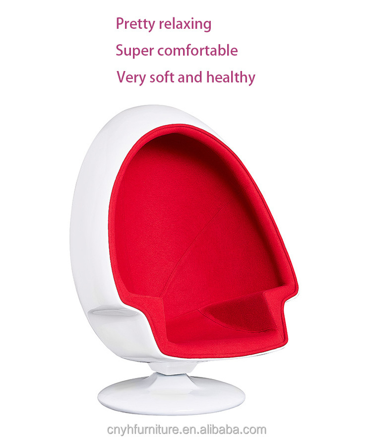 factory Direct Selling fiberglass pod chair nordic comfortable chair leisure accent globe shaped lounge chair