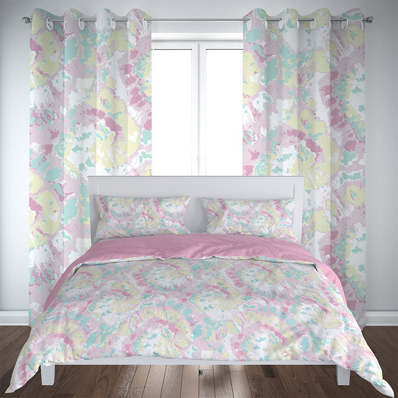 Stocked Polyester Microfiber Printed curtain Bedding set Wholesale Plain Bed Sheet Sets