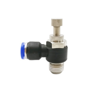 SL 4 6 8 10 12mm Quick Couple Pneumatic Fitting M5" 1/8" 1/4" 3/8" 1/2 air speed Regulating valve throttle valve