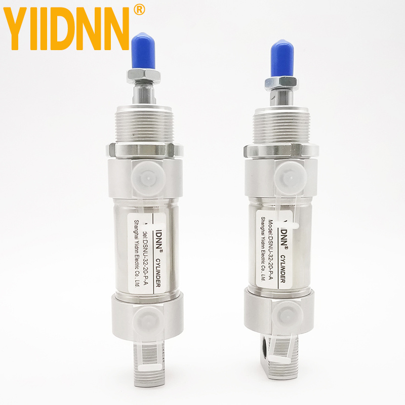 DSNU round mini stainless steel air pneumatic cylinder DSNU-10 12 16 Stroke 10-200mm DSNU-32-20-P-A