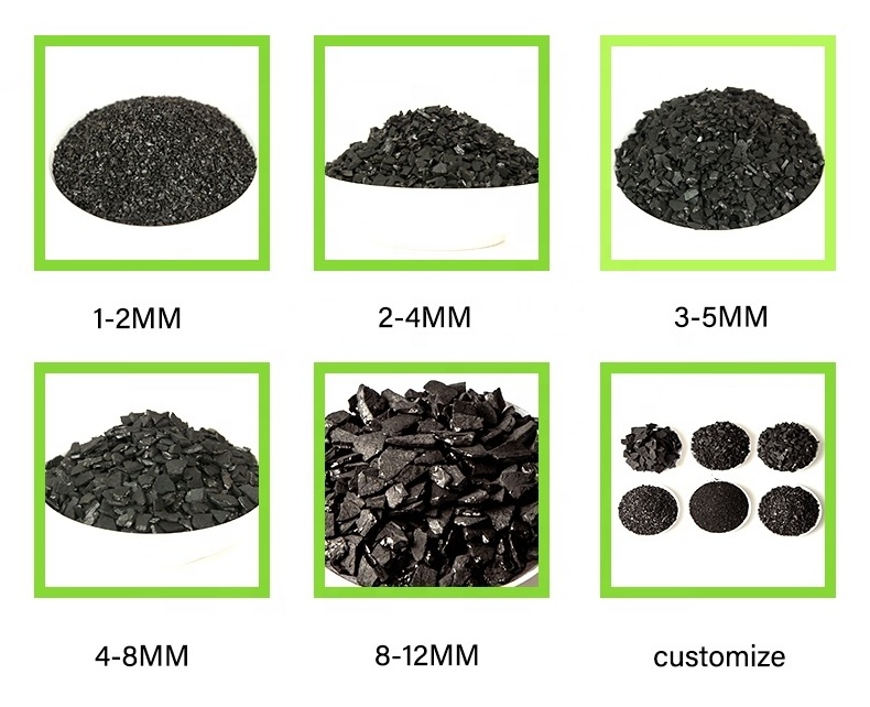 Gold treatment to recover refined coconut shell activated carbon granules activated carbon