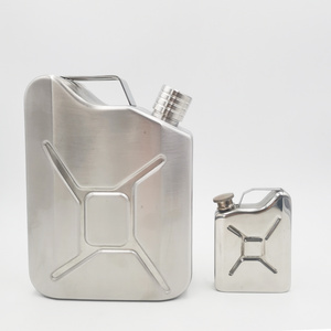 Fashionable 5oz Stainless Steel big Jerry Can Hip Flask Mini Liquor Oil Drum Whiskey Flask Pocket Bottle Oil Pot