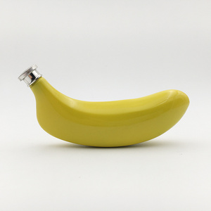 Luxury Novelty Stainless Steel Banana Shape Hip Flask For Promotional 5oz