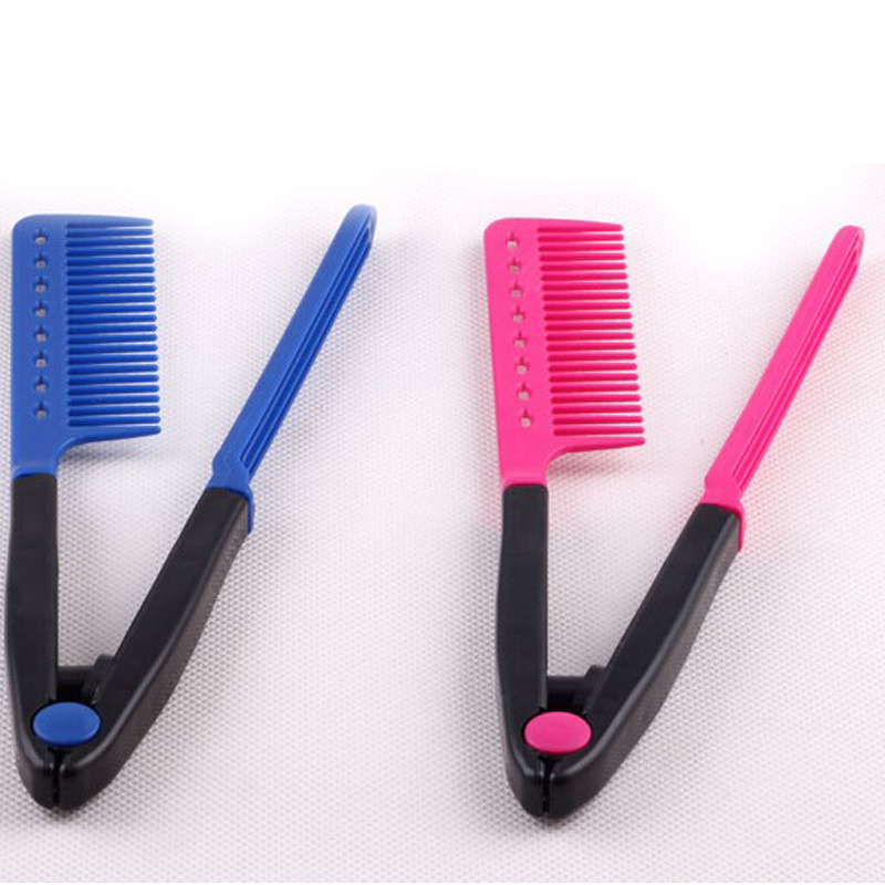 Hot Wholesale Hair barber Comb Salon Hairdressing Type folding brush and comb double Haircut Styling Tool