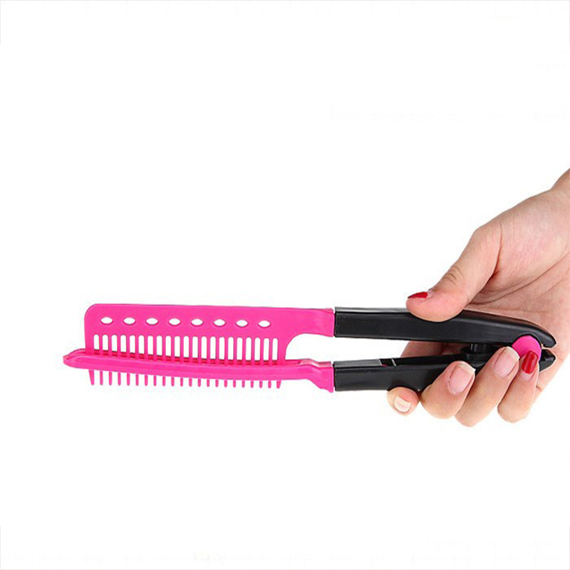 Hot Wholesale Hair barber Comb Salon Hairdressing Type folding brush and comb double Haircut Styling Tool