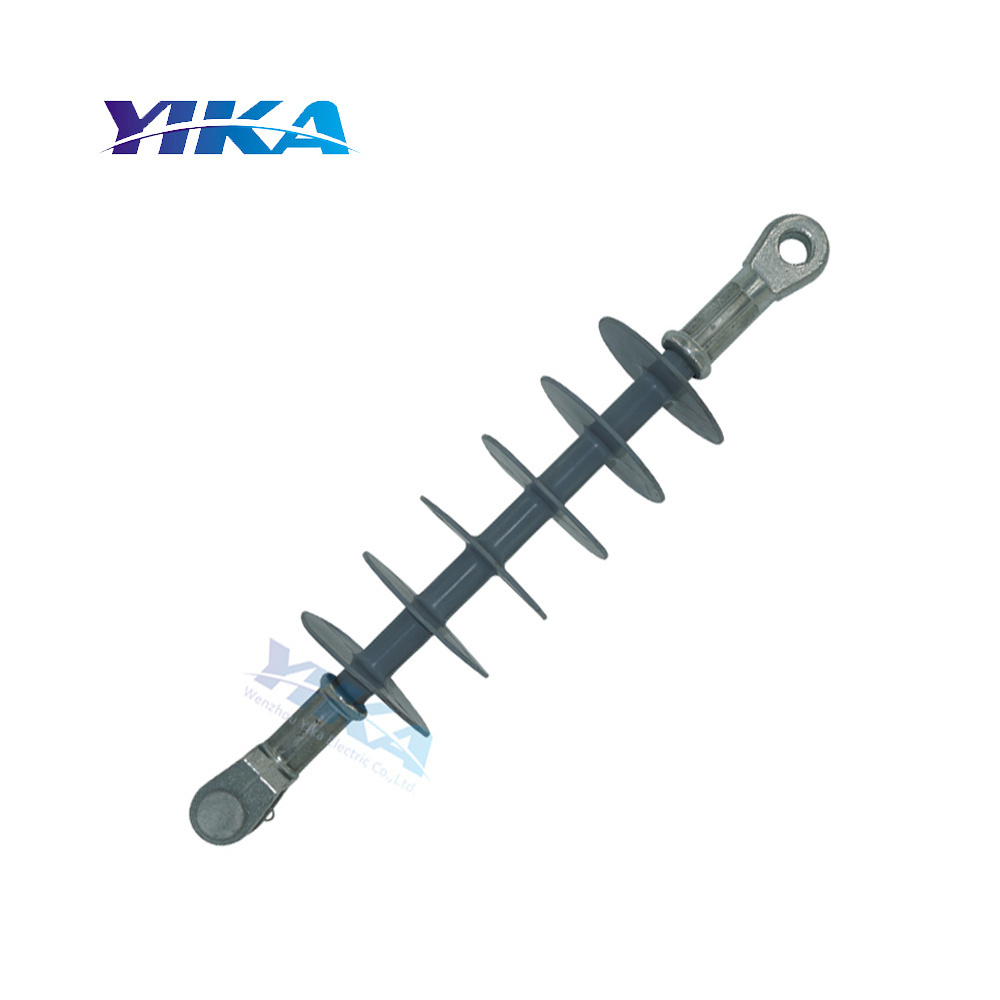 YIKA High Voltage Polymeric Insulators 12KV 15KV 24KV 28KV 33KV 36KV Silicone Rubber Composite Suspension Insulator