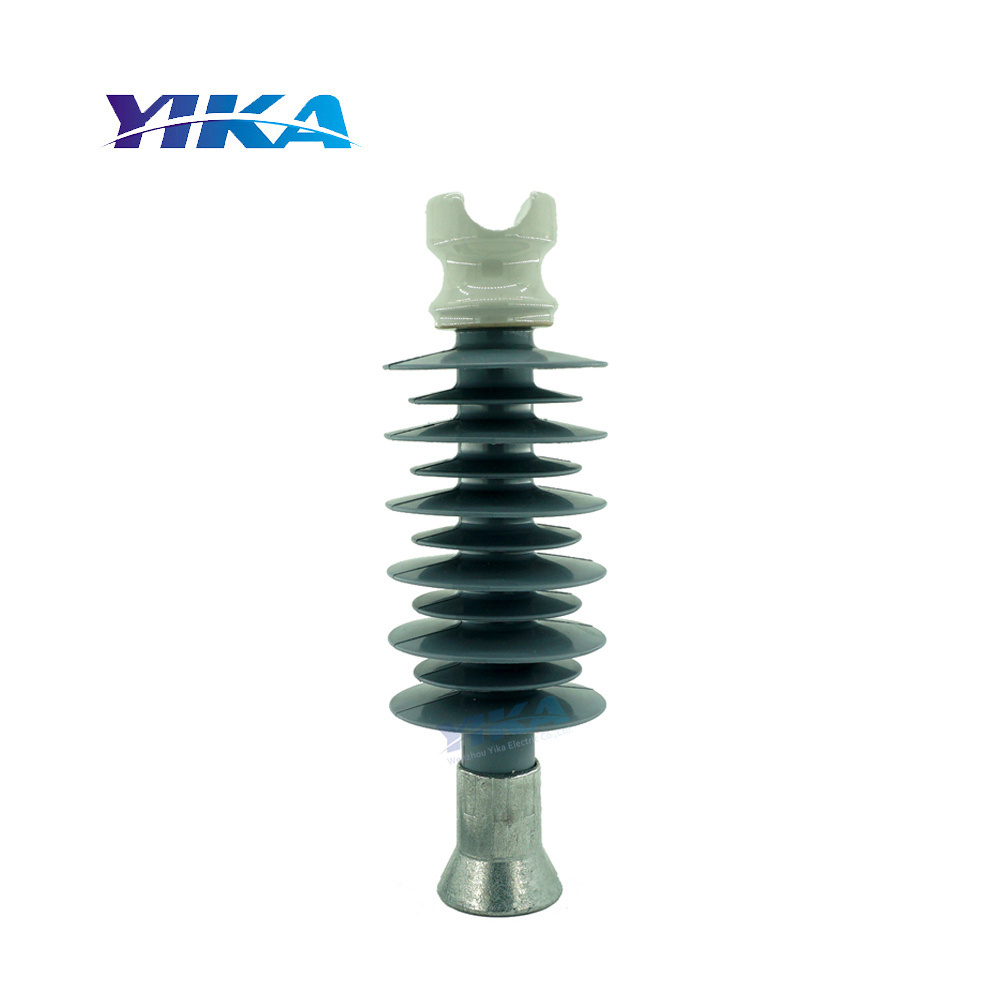 YIKA IEC 28KV 36KV Line Post Insulators Porcelain Ceramics Head Polymer Pin Insulator For Power Systems