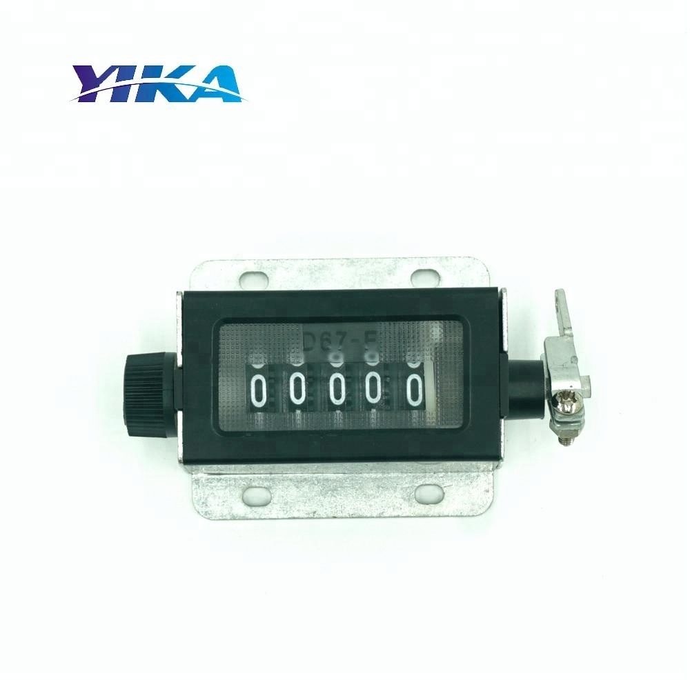 YIKA D67F Mechanical 5 Digital stroke counter Resettable Pull Counter