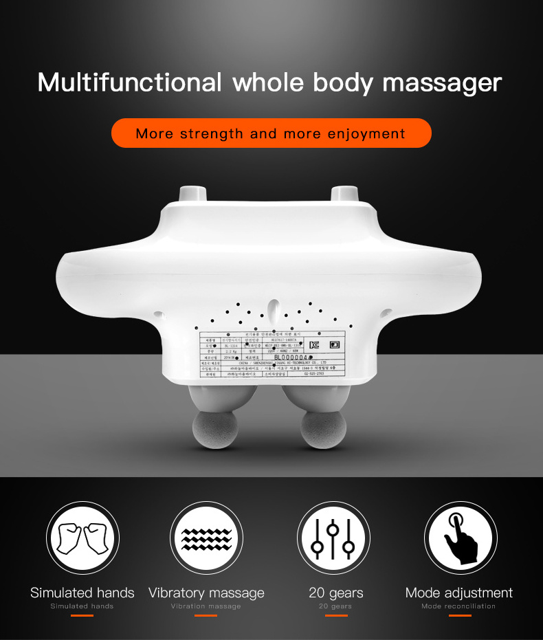 Dolphin Vibrating Electric Machine Full Body Massager Handheld Neck Shoulder Massager plug-in version of the massager is 220v