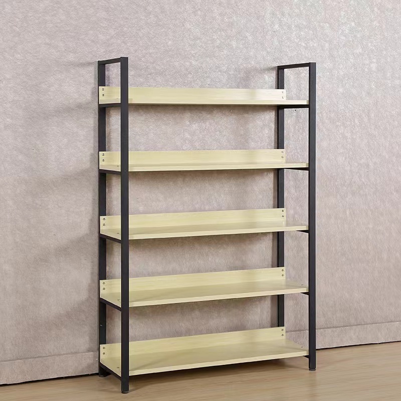 Shop Shelf S Display Rack Steel Commercial Metal Shelving Stand Rack Long Wooden Shelf Shop Display Racks Cosmetic Store Fixture