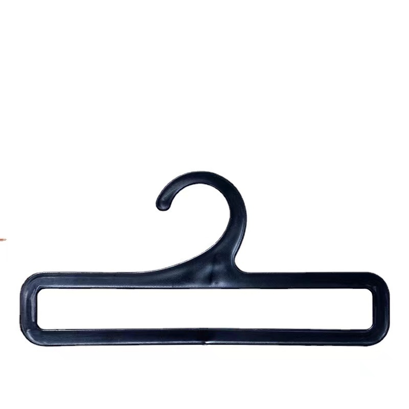 Hanging Scarf Hanger Factory Direct Supermarket Commonly Used Square Towel Hanger Square Tie Plastic Black Pl Custom Logo Carton