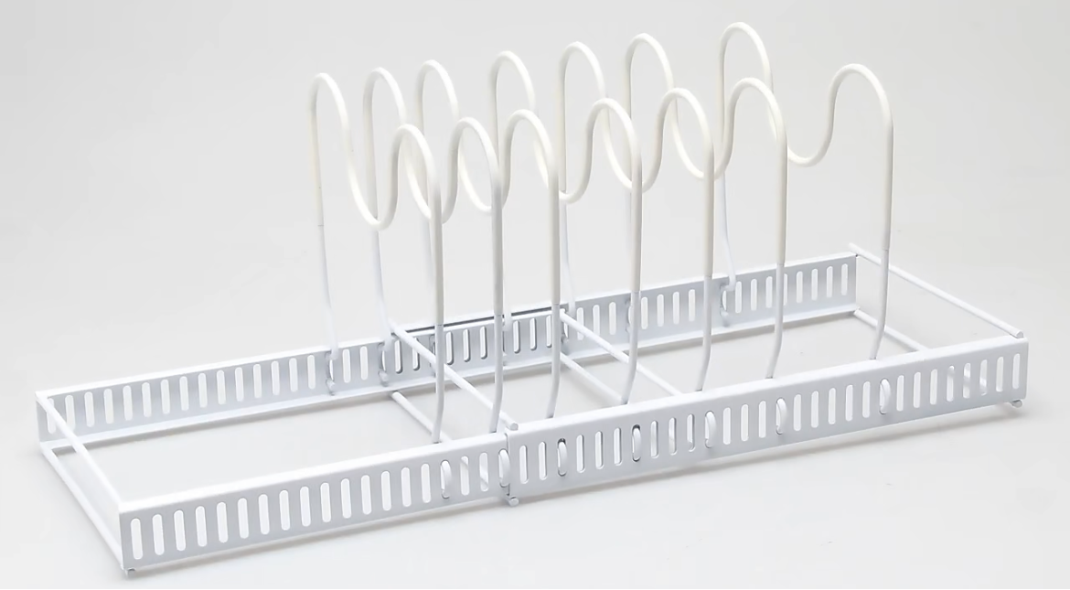 Pot Rack Organizer, Expandable Pot and Pan Organizer for Cabinet,pot Lid Organizer Holder Kitchen Accessories Custom Logo Carton