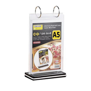 Factory Price 6 Pages Flip Stand A5 Menu Sign Holder Desktop Restaurant Bar Advertising Display Stand