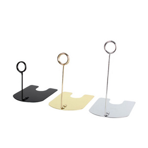 Metal Clip Price Holder Sign Table Number Holders Display Stand for Wedding Store Metal POP Clip Price Holder Sign Table