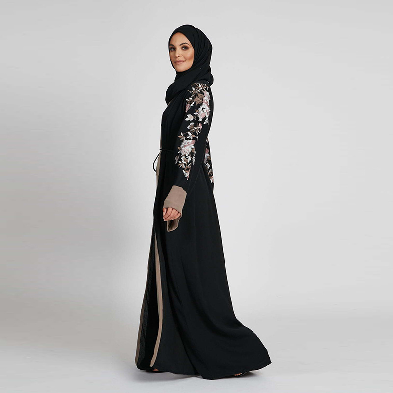 Sequins Like Fish Flared Scales Latest Gown Design Abaya Burqa Irregularly Cutting Elegant Baju Melayu Women Polyester Adults