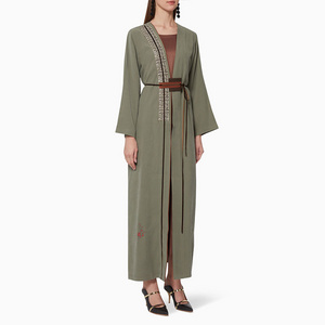 Islamic Clothing Free Shipping Abayas Women Muslim Indonesia Long Sleeve Maxi Dress Cardigan Kimono Abaya Muslimah Modern Jubah