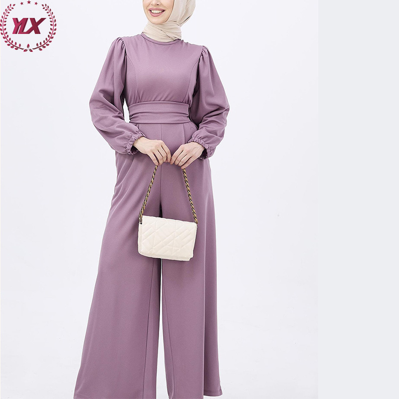 OEM Islamic Jumpsuits Custom Traditional Fashion Tracksuits Lady Jumpsuit