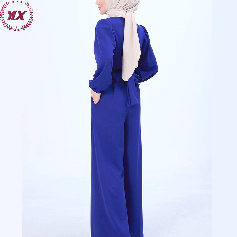 OEM Islamic Jumpsuits Custom Traditional Fashion Tracksuits Lady Jumpsuit