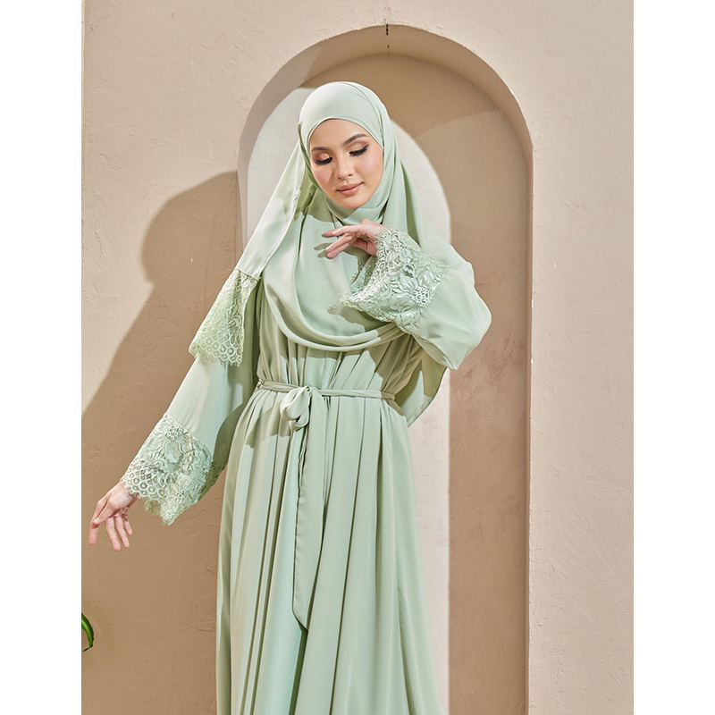 Solid Color Best Selling Muslim Dresses Abaya in Dubai  Fashionable Abaya islamic Clothing Wholesale