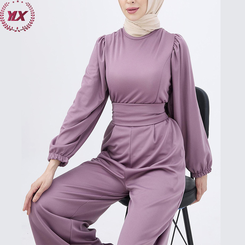 OEM Islamic Jumpsuits Custom Traditional Fashion Tracksuits Lady Jumpsuit