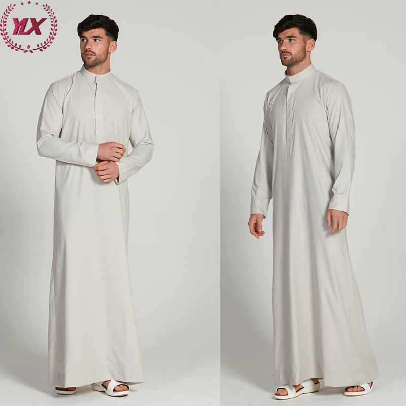 Fashion Wholesale Cheap Muslim Daffah Thobe For Men Muslim Top Fabric Abaya