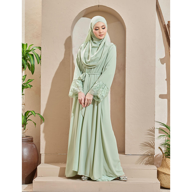 Solid Color Best Selling Muslim Dresses Abaya in Dubai  Fashionable Abaya islamic Clothing Wholesale