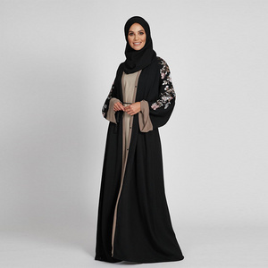 Sequins Like Fish Flared Scales Latest Gown Design Abaya Burqa Irregularly Cutting Elegant Baju Melayu Women Polyester Adults