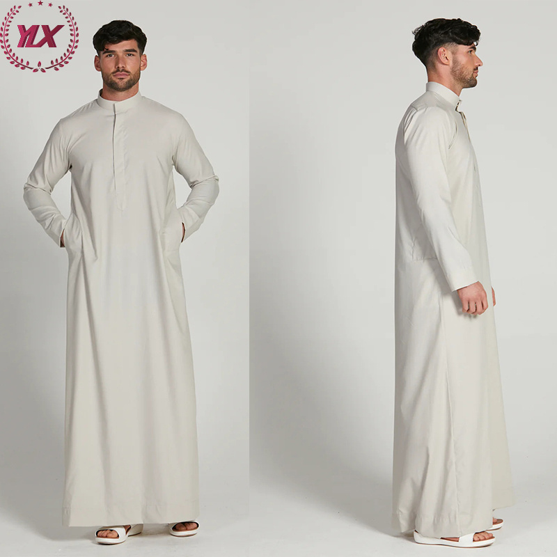 Fashion Wholesale Cheap Muslim Daffah Thobe For Men Muslim Top Fabric Abaya