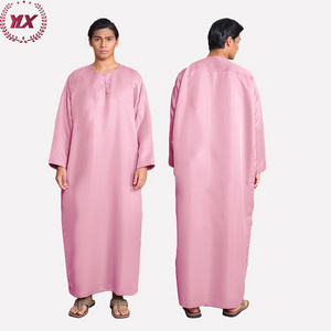 Dubai Thawb Hommes Arab Moroccan Pink Long Sleeves Wholesale For Men Muslim Thobe