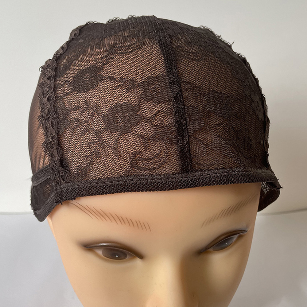 YL High Elastic Black Mesh Dome Cap U Part Breathable Net Cap 360 Full Lace Frontal Wig Making Cap